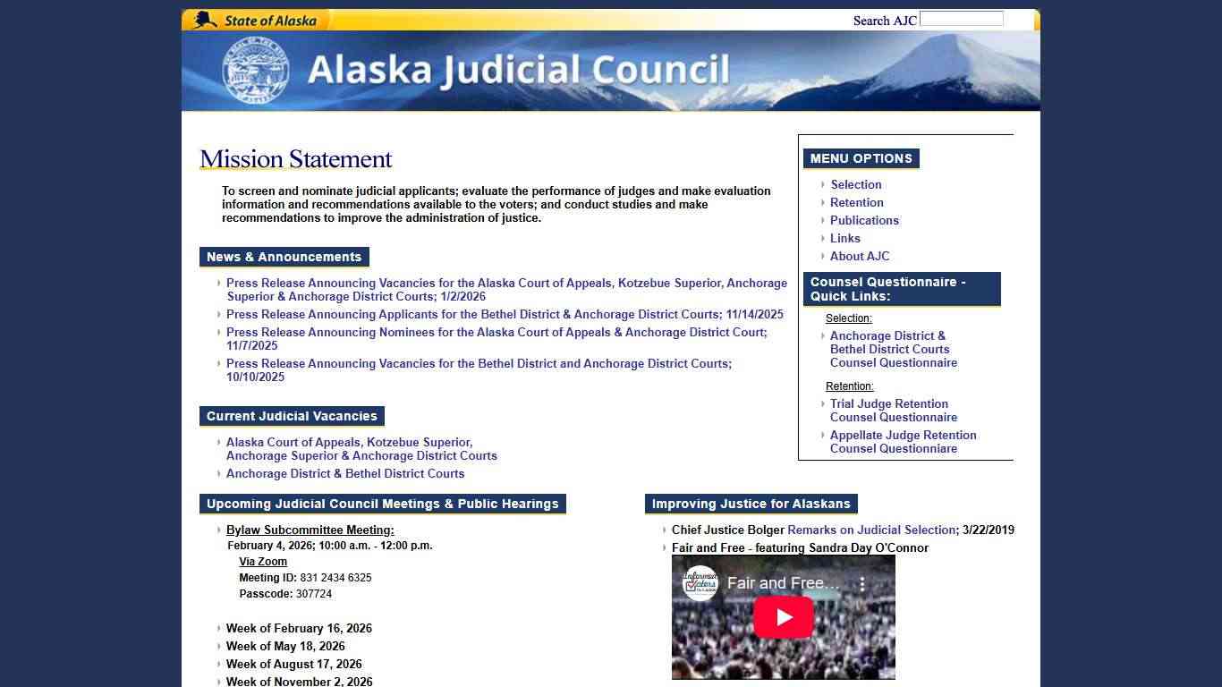 Homepage - Alaska Judicial Council